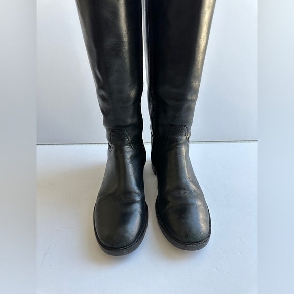 Tory Burch Grace Knee High Riding Boots Black leather tall‎ boots 6.5M - Picture 9 of 15